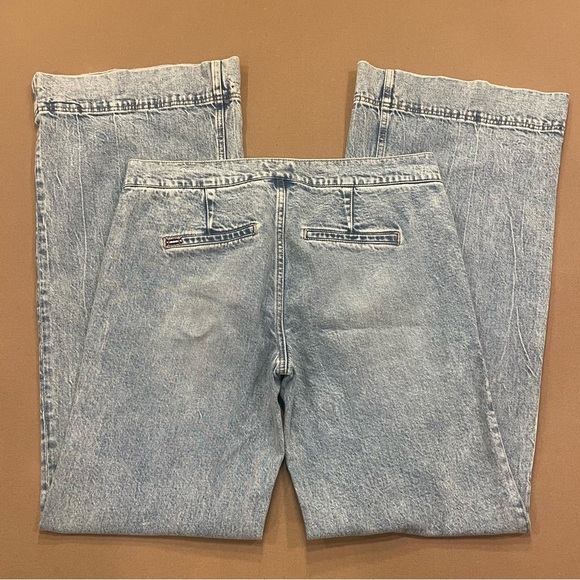 Alice + Olivia Kayla Wide Leg Coin Pocket Jeans Rockstar Blue Size 29 - Picture 8 of 17